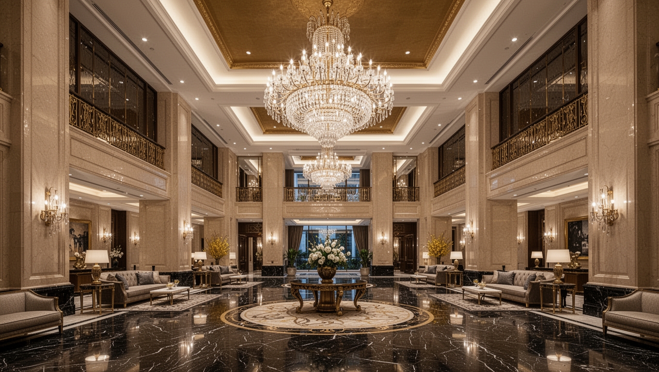 The Diamond Mile Hotel grand lobby